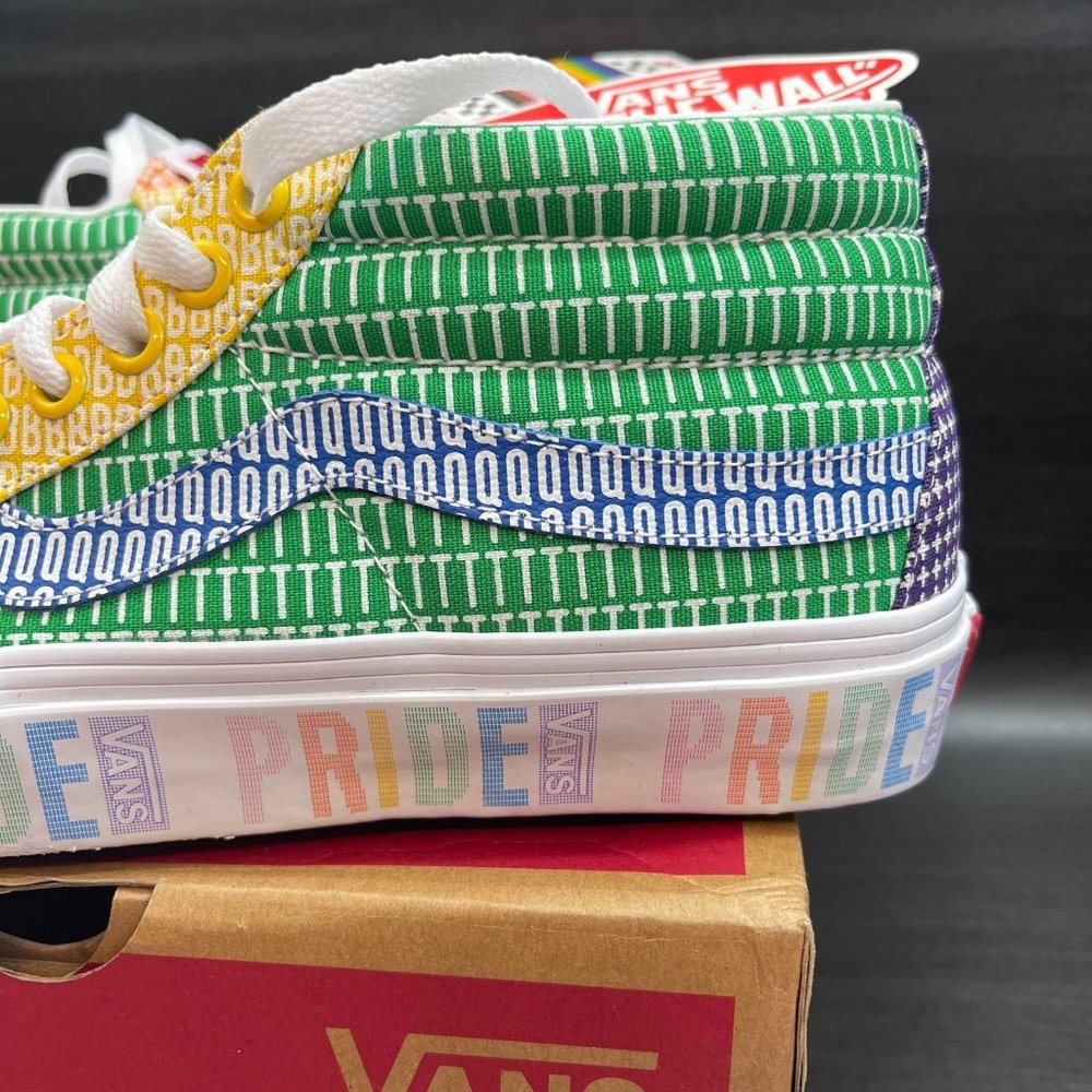 NEW Vans Sk8 Mid Pride LGTBQ womens size 8 classic shoes sneakers PRIDE - Picture 4 of 11